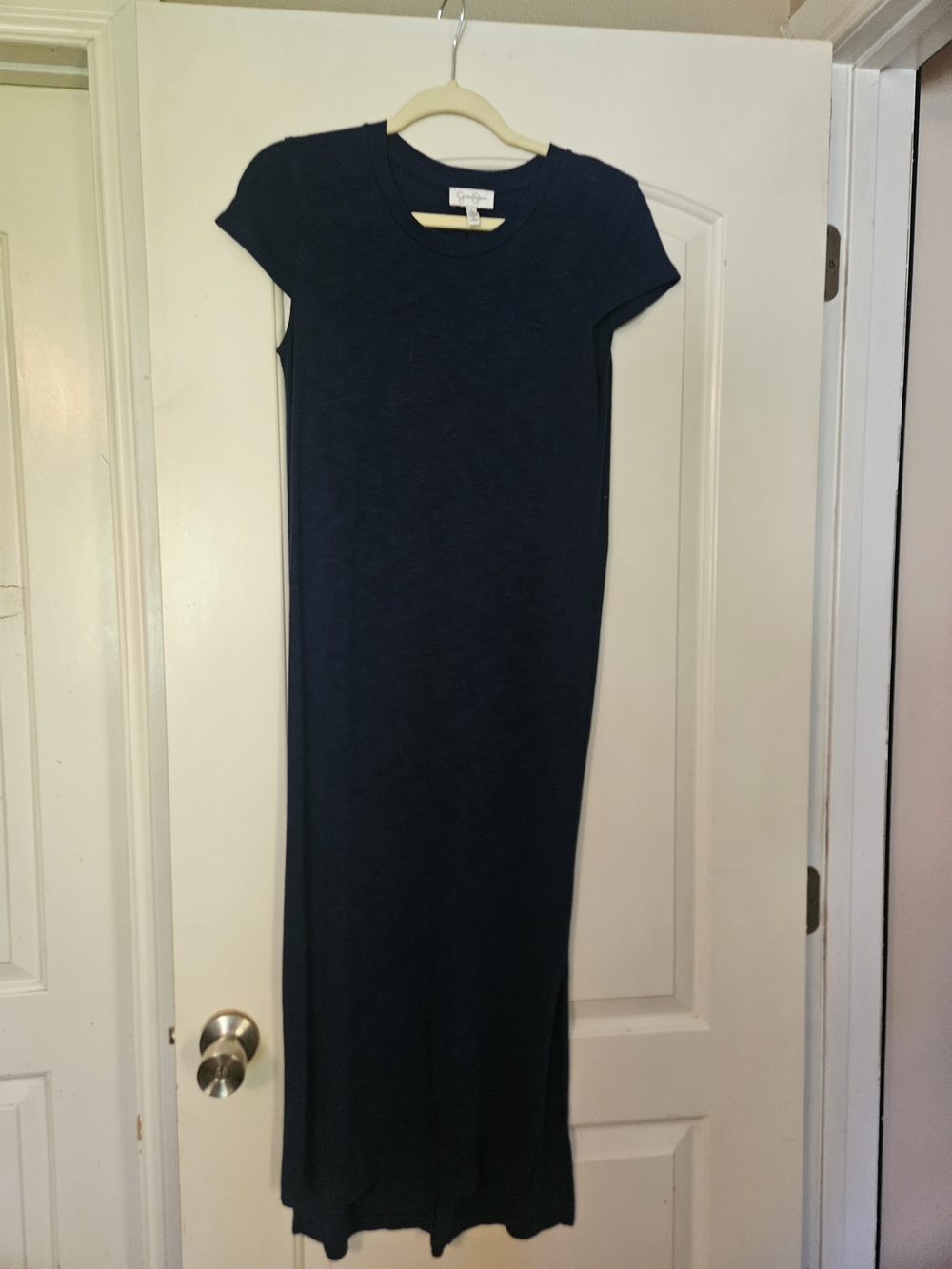 Jessica Simpson Navy Short-Sleeve Maxi Dress